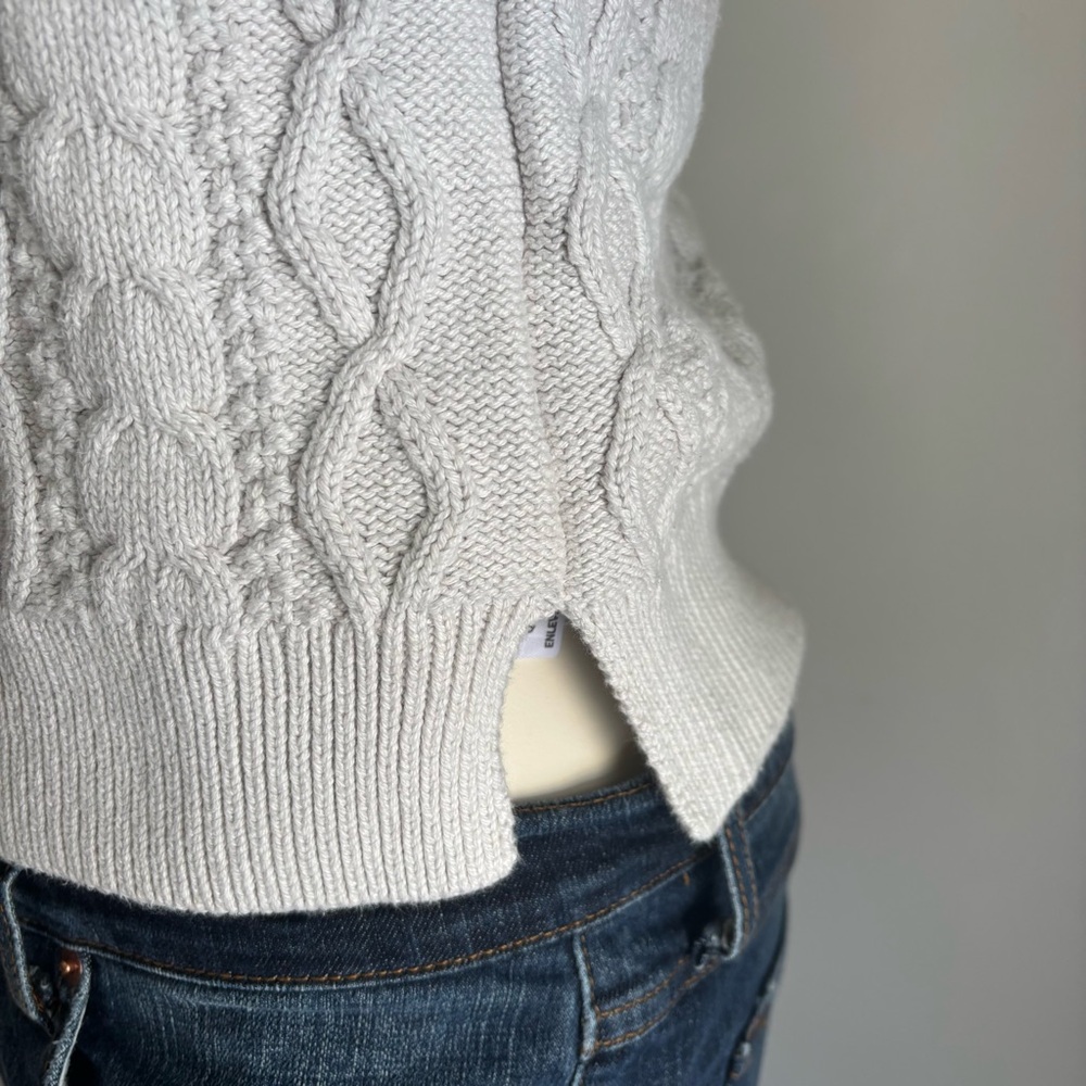 J Crew Women's Cable Knit Sweater off white - Picture 5 of 5